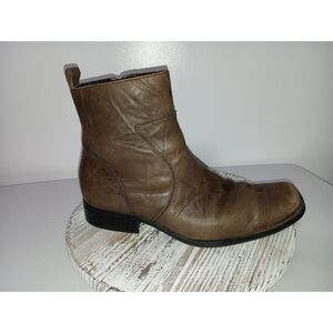 ROCKPORT BOOTS: Brown Leather Upper Boots, K70409 Side Zip, Men's Size 10